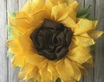 DIY Kit - Sunflower Wreath - Flower Wreath - Craft Kit - Create your own - Mesh Wreath - Sunflowers - DIY Craft Kit - Summer Wreath
