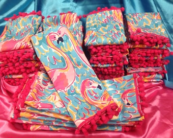 Lilly pulitzer fabric napkins set of Two