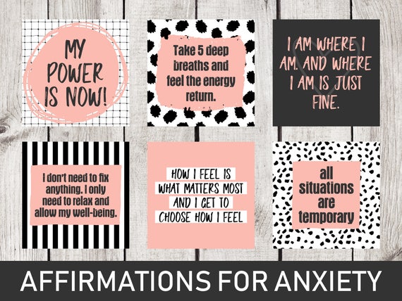 vision board printables affirmations for anxiety printable