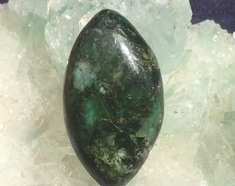 ChrysocollaLarge Green Marquis Cabochon approx. 32.5mm x 18mm