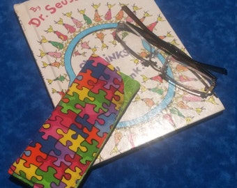 Autism Awareness Reading Glasses Case