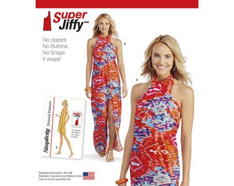 Sewing Pattern for Misses' Super Jiffy Cover Up in Two Lengths, Simplicity Pattern 1100, New Pattern, 1970's Vintage Pattern Reprint,