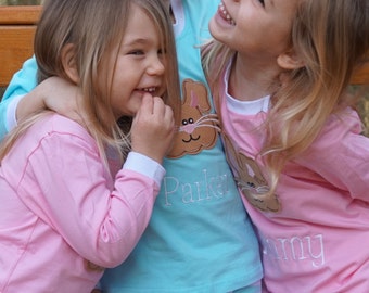 Kids Easter Pajamas, Girls Spring Pajamas, Boys Spring Pajamas, Easter pj's, Toddler Easter Pajamas, Personalized Easter Pajamas, bunny pj's
