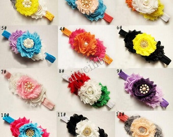 1pcs Shabby Flower Headband, Baby headband, Newborn Headband, Shabby Chic Headband