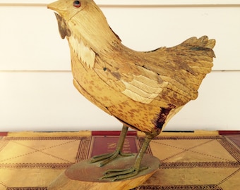 Tramp Art Folk Art Chicken