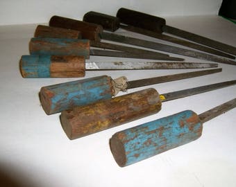 Woodworking 9 Metal Files Changeable Wooden Handles