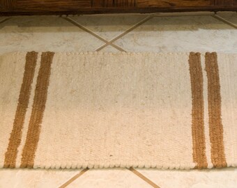 17x24 Handwoven Alpaca Bath Mat or Door Mat, Super Soft, All-Natural, Southwestern