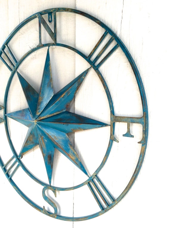 40 Metal Compass Wall Art Decor Nautical