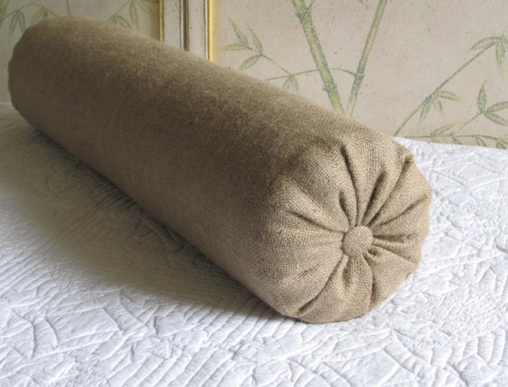 8 x 30 inch super long bolster pillow in burlap