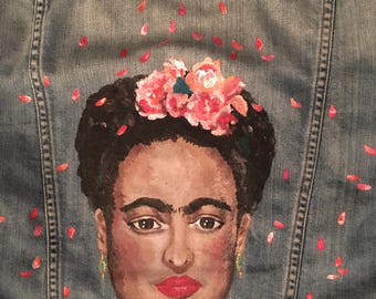 Hand painted denim | Etsy