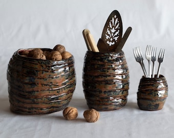Ceramic jar, Ceramic utensil holder, Ceramic vase