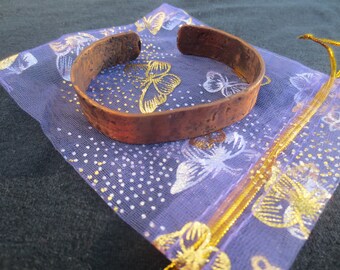 Hand Hammered Solid Copper Bracelet