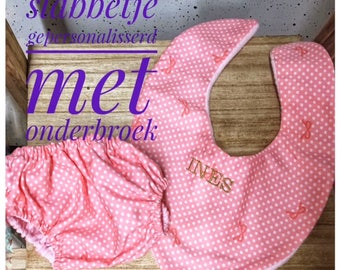 Bib with name and underpants