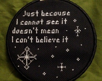 Nightmare Before Christmas cross stitches wall art
