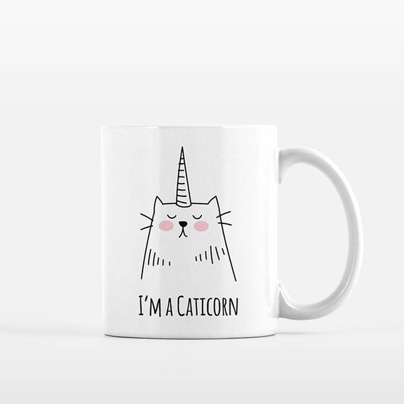 Caticorn Mug Fun Gift Idea for Her for Girl for Teen for Cat Lover Gift Cat Mug Unicorn Mug Funny Mug Cute Mug Unique Coffee Mug Cat Cup