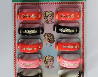 Original 1950s/ 1960s 'Latest Style Hair Clips' hair accessories