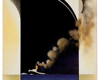 Vintage Cruise Liner L'Atlantique Poster A3 / A2 Print