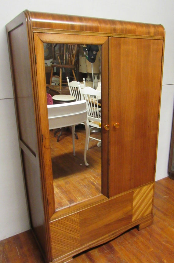 Art Deco Waterfall Armoire or closet