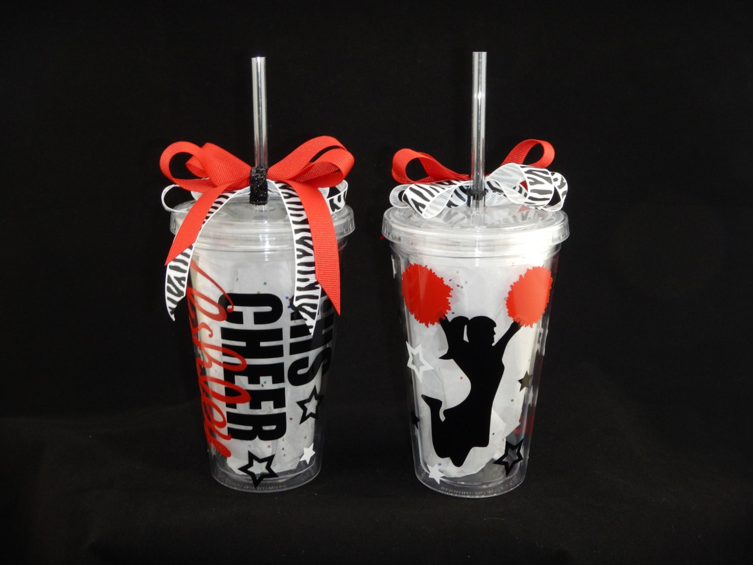 Deluxe Personalized Cheerleading Tumbler Cup