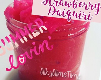 Strawberry Daiquiri Slime - Scented Slime - Slushie Slime - Stretchy & Soft Slime Jumbo Size 6 oz.