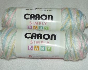 Caron Simply Baby Yarn, Baby Yarn, Oh Baby Yarn, Baby Yellow Yarn, Soft Baby Yarn, Variegated Baby Yarn, Pastel Yarn