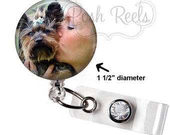 Custom Photo Badge Reel - Personailzed Badge Reel With Your Photo - Choice of Badge Reel, Stethoscope ID Tag, Carabiner or Lanyard - 0068
