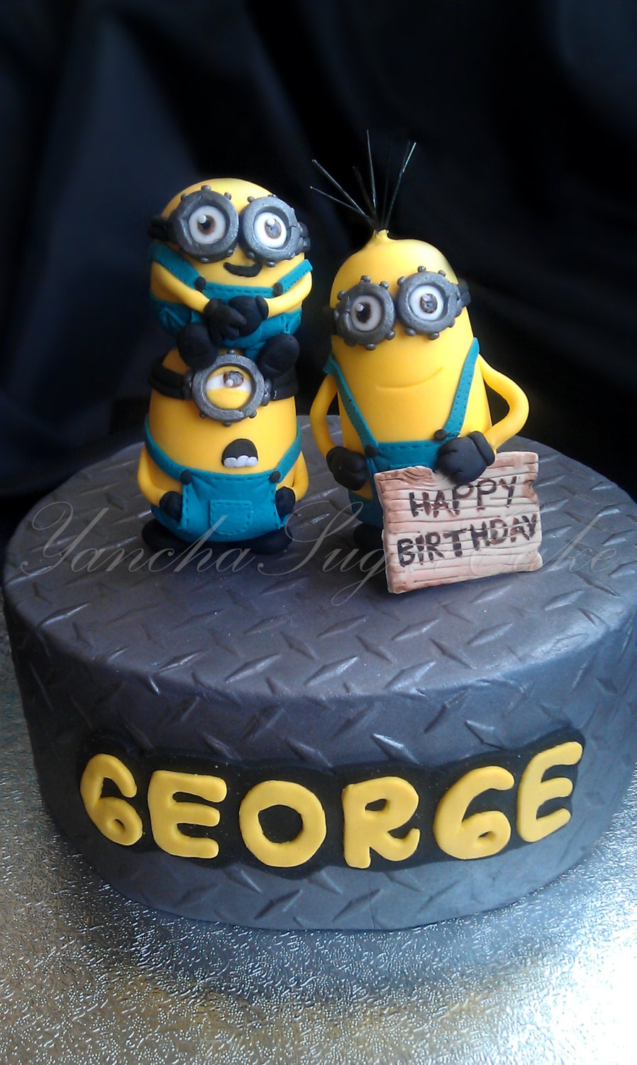 Minion Fondant Edible Cake Topper Set Of 3 Figures Minion