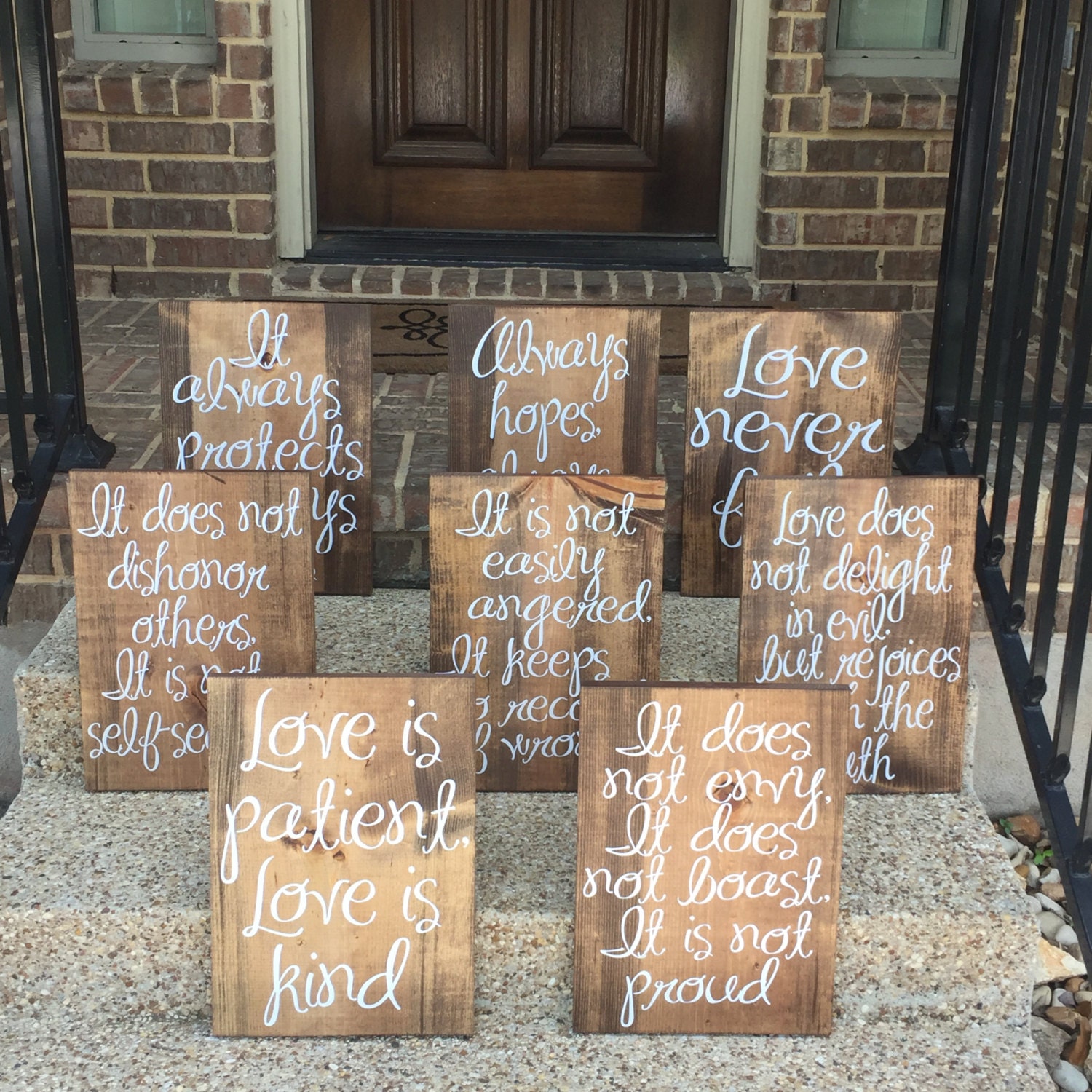 Wedding Aisle Signs Love Is Patient Kind Wood Wedding Aisle Signs Love Is Patient Kind Wood