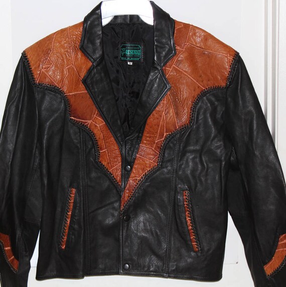 Patchwork Western Cowboy Leather Jacket By Creaciones