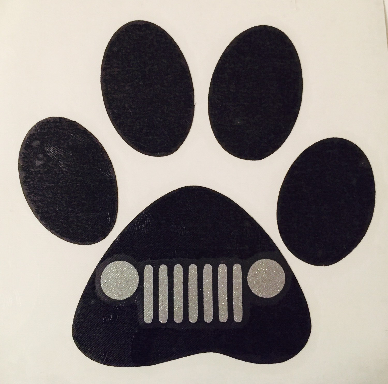 Jeep decalDog Paw Decal/Jeep Grill Dog Vinyl Decal