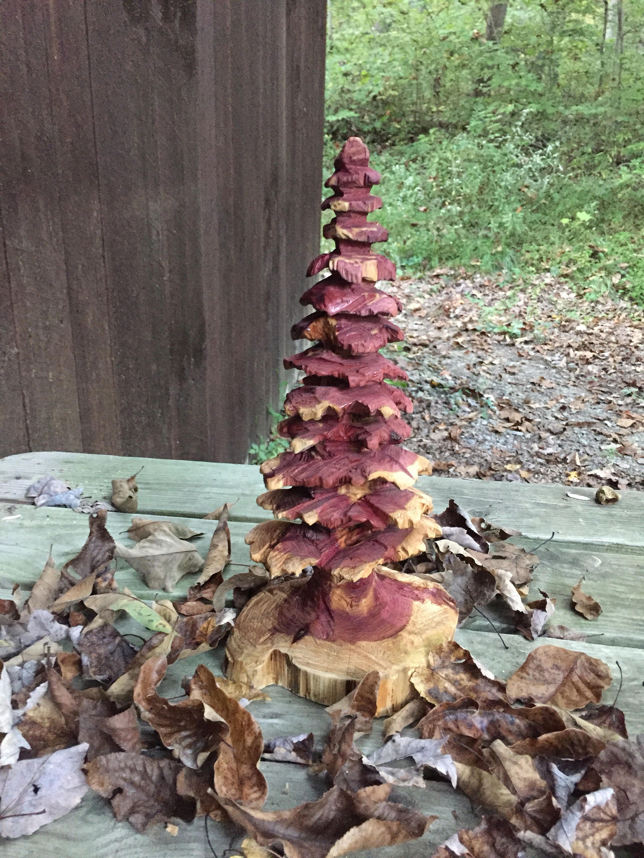 Cedar Tree, Wood Carving, Chainsaw Carving, Handmade Woodworking by