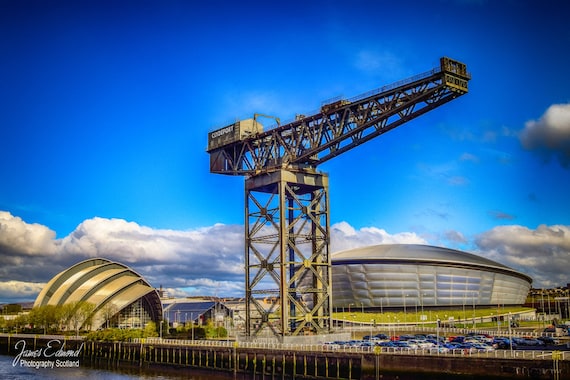 Glasgow Digital Download, river clyde, glasgow, finnieston crane, river, water photography, scotland, scottish photography, glasgow landmark