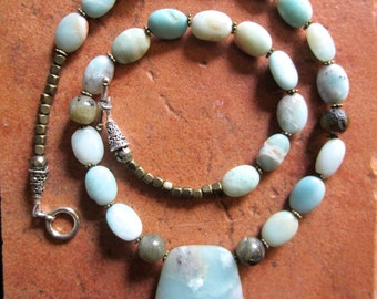 OOAK Aqua Amazonite Necklace