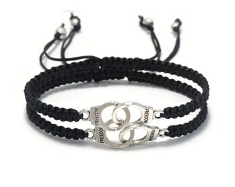 Handcuffs Bracelet, Partners in Crime, Best Friend Bracelet, Friendship Bracelet, Best Friend Gift, Matching Bracelet, Best Friend Handcuff