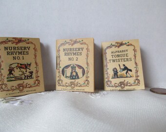 Shackman Miniature Books Nursery Rhymes 1 and 2 and Alphabet Tongue Twisters