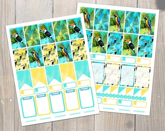 Tropical Rainforest Happy Planner Stickers