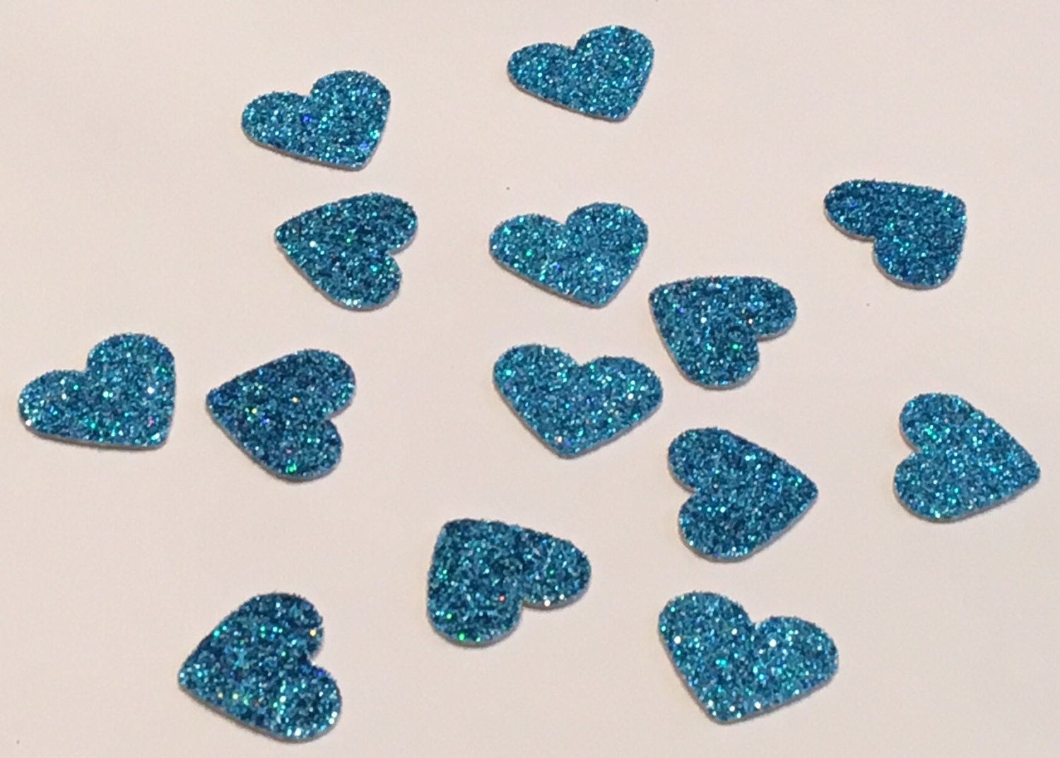 200 Blue Heart Confetti Blue Confetti Heart Confetti Glitter
