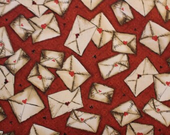 Letters from the Heart by Santoro and Gorjuss for Quilting Treasures A-195 Quilting Fabric Sold by the Half Yard