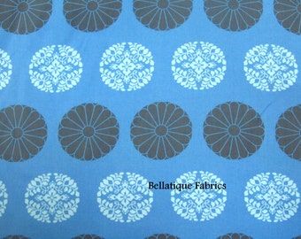 Clearance 1 Yard Amy Butler Pressed Flowers From the CAMEO Collection, in Cobalt
