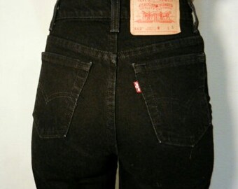 LEVI'S HIGH WAIST Vintage Jeans Black Denim Wash Gift Womens 2 3 4 5 6 7 8 9 10 11 24 25 26 27 28 29 30 31 32 33 34 35 36 Authentic Slim Fit