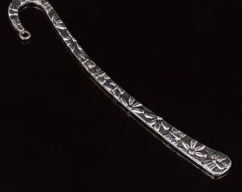 Bookmark antiqued Silver Flower/Butterfly decor