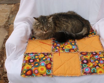 Cat Bed, Cat Blanket, Cat Quilt, Pet Supplies, Crate Mat, Luxury Cat Bed, Small Dog Blanket, Handmade Pet Blanket, Pet Bedding, Cat Mat