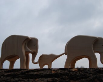 housewarming gift for family lucky charm figurines animal decor new home gift for good luck elephant decor elephant nursery gift wood