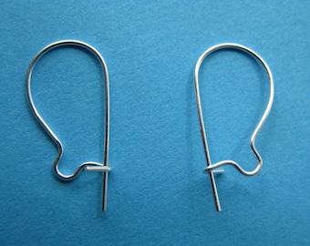 Pkg 10 Sterling Silver Kidney Earwires - 5 Pair