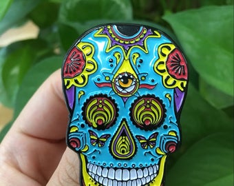Bassnectar Sugar Skull Hat Pin