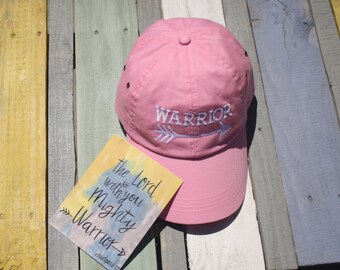 Warrior Baseball Cap, Judges 6:12, Breast Cancer Awareness, Chemo Gift, Gifts for her, Prayer Warrior,Teacher, Breast Cancer Gift, Wear Pink