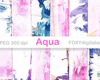 Watercolor Digital Paper, Hand Painted Watercolor Paper, Scrapbooking, Watercolor Background, Brush Strokes, Ink, Paint, Blogs, Web Design
