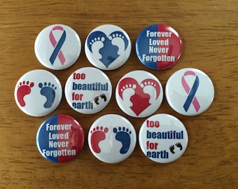 SIDS Awareness Pinback Buttons Set of 10, Infant Awareness, Infant Loss awareness, Infant Loss