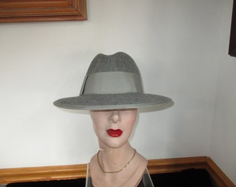 Betmar Grey 100% Wool Women's Fedora Style