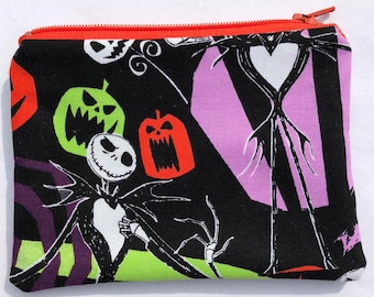 Jack Skellington Zipper Pouch: Nightmare Before Christmas.